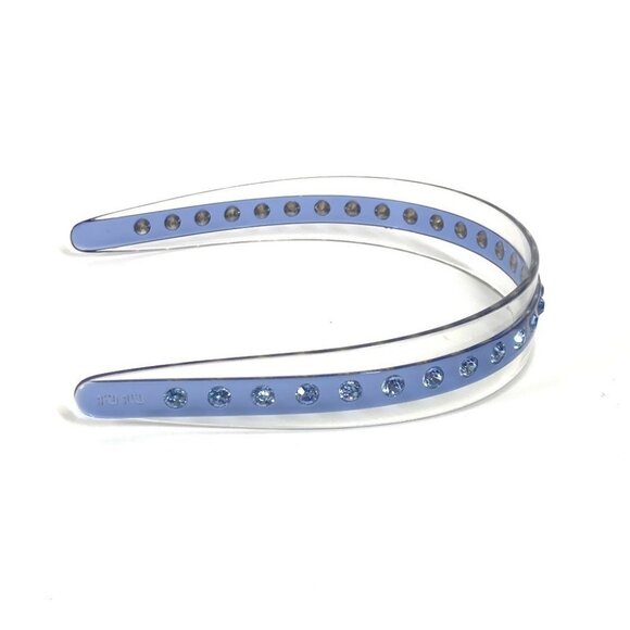 MIUMIU Rhinestone hair accessories headband hair band Katyusha Plastic blue - Picture 5 of 11